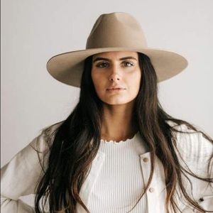 Gigipip Tan Wide Brim Fedora